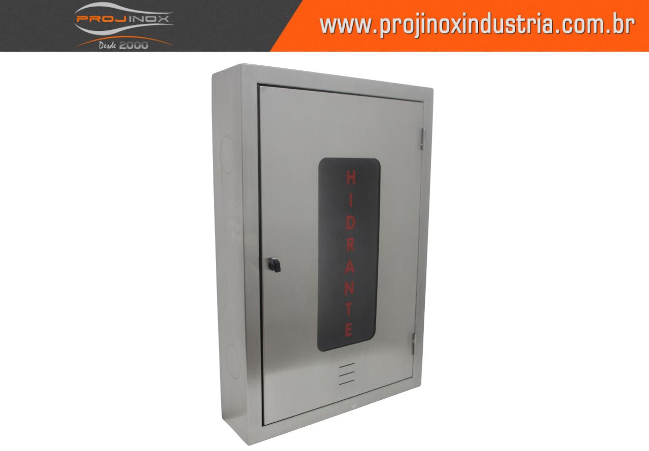 Caixa de Hidrante Duplo Inox e Vidro