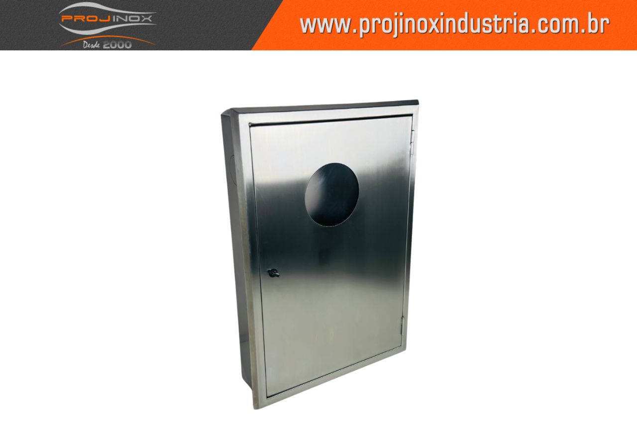 Caixa de Hidrante Duplo Inox e Vidro