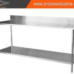 Mesa inox com prateleira