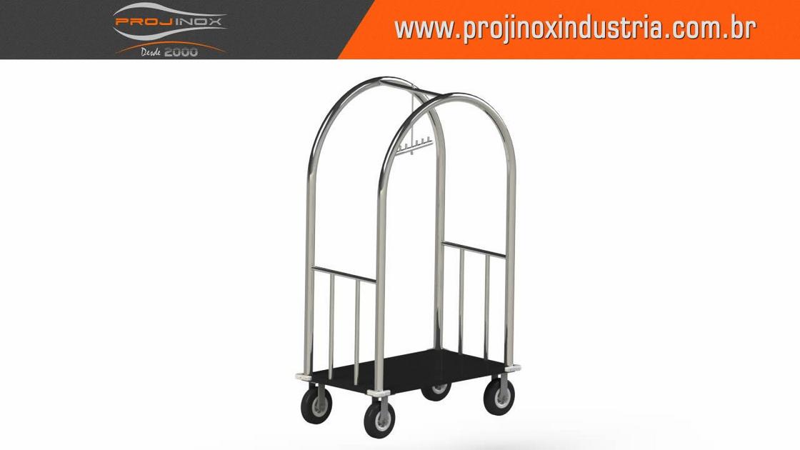 Carro Para Bagagem Em Aco Inox