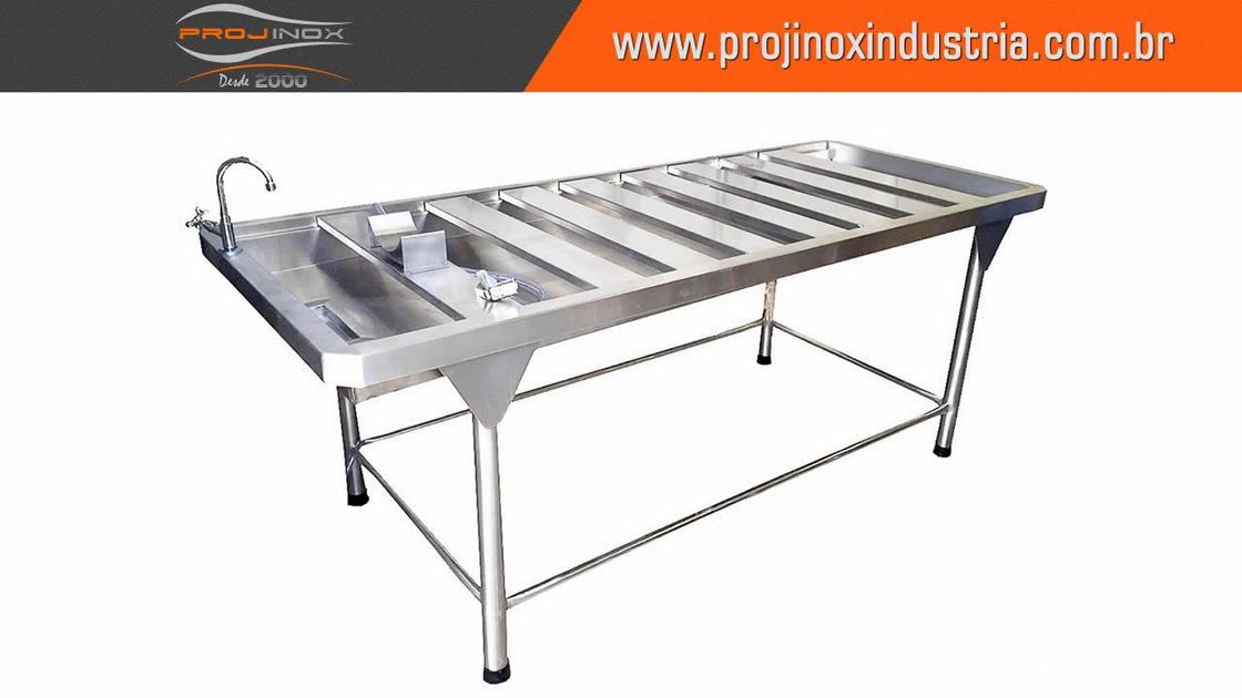 Mesa Necropsia Em Aco Inox